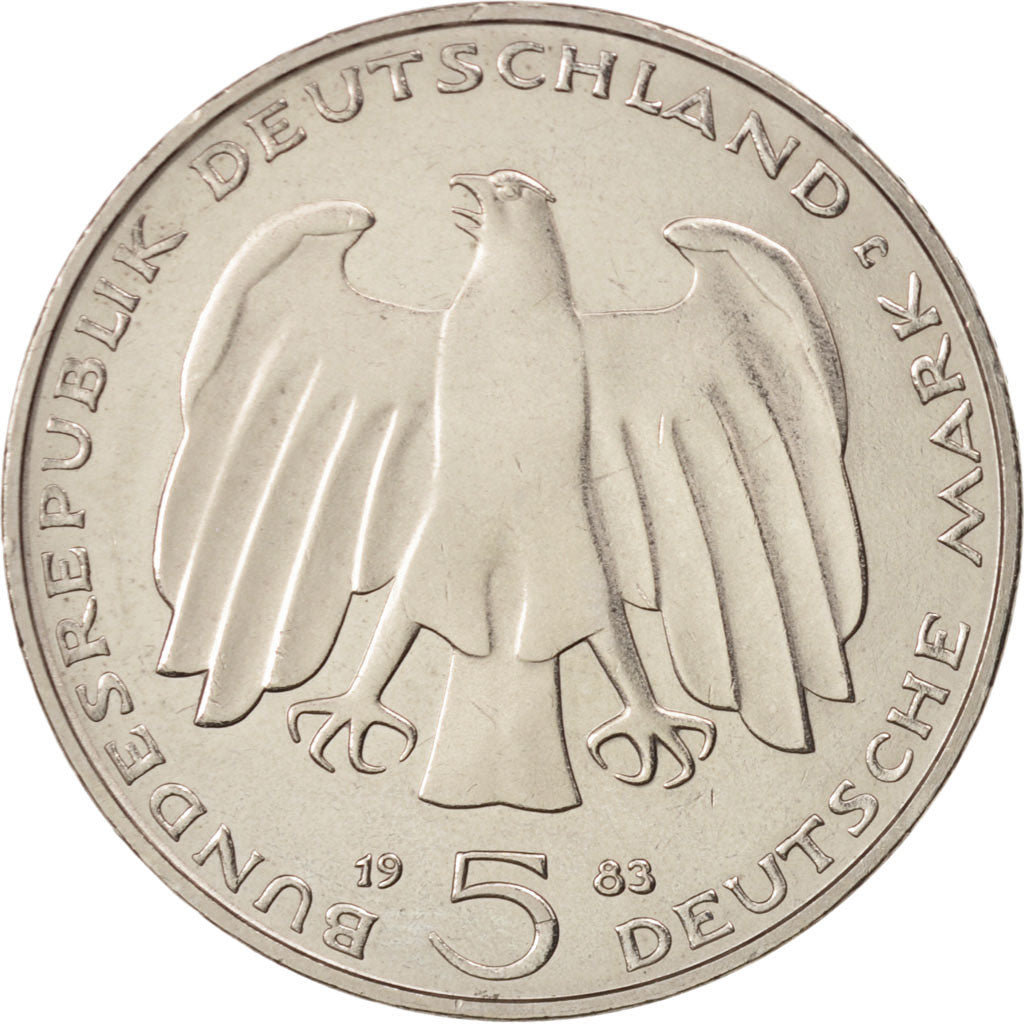 République fédérale allemande, 5 Mark, 1983, Hamburg, SUP, KM:158