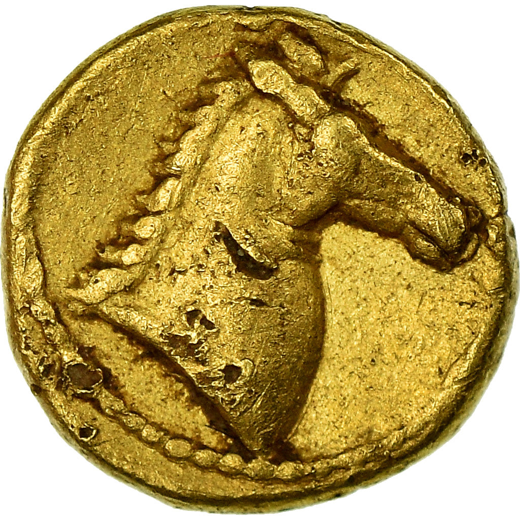 Coin, Zeugitana, 1/10 Stater, Carthage, AU(55-58), Gold, Pozzi:3290