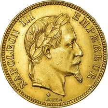 Coin, France, Napoleon III, 100 Francs, 1868, Strasbourg, MS(60-62), Gold