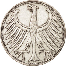 GERMANIA - REPUBBLICA FEDERALE, 5 Mark, 1951, Stuttgart, MB+, Argento, KM:112.1