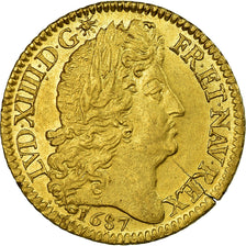 Moneta, Francja, Louis XIV, Louis d'Or, 1687, Paris, MS(60-62), Złoto