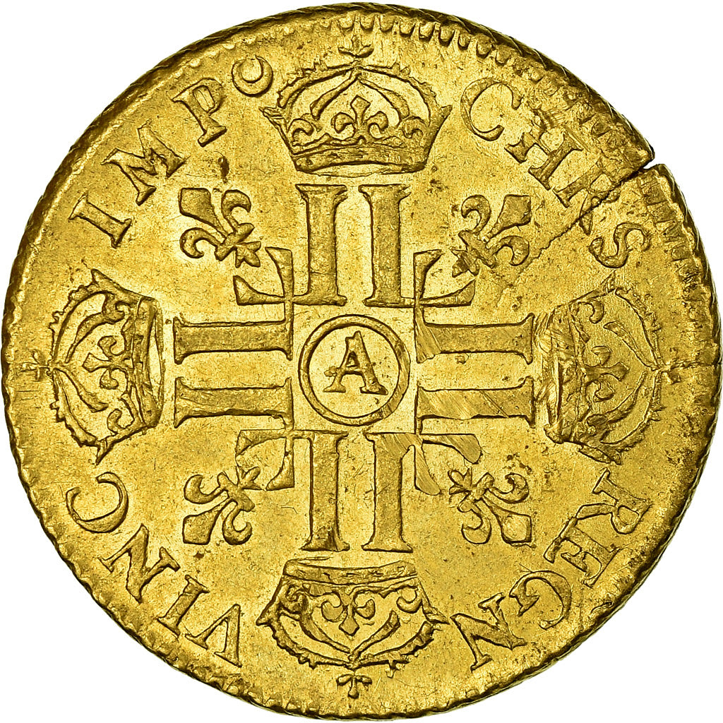 Moneta, Francja, Louis XIV, Louis d'Or, 1687, Paris, MS(60-62), Złoto