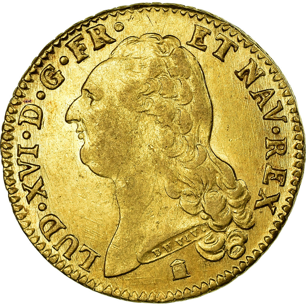 Coin, France, Louis XVI, Double Louis d'or, 1786, Bordeaux, AU(50-53), Gold