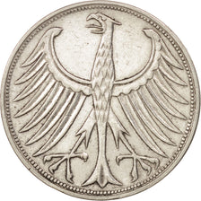 République fédérale allemande, 5 Mark, 1966, Karlsruhe, TTB, Argent, KM:112.1