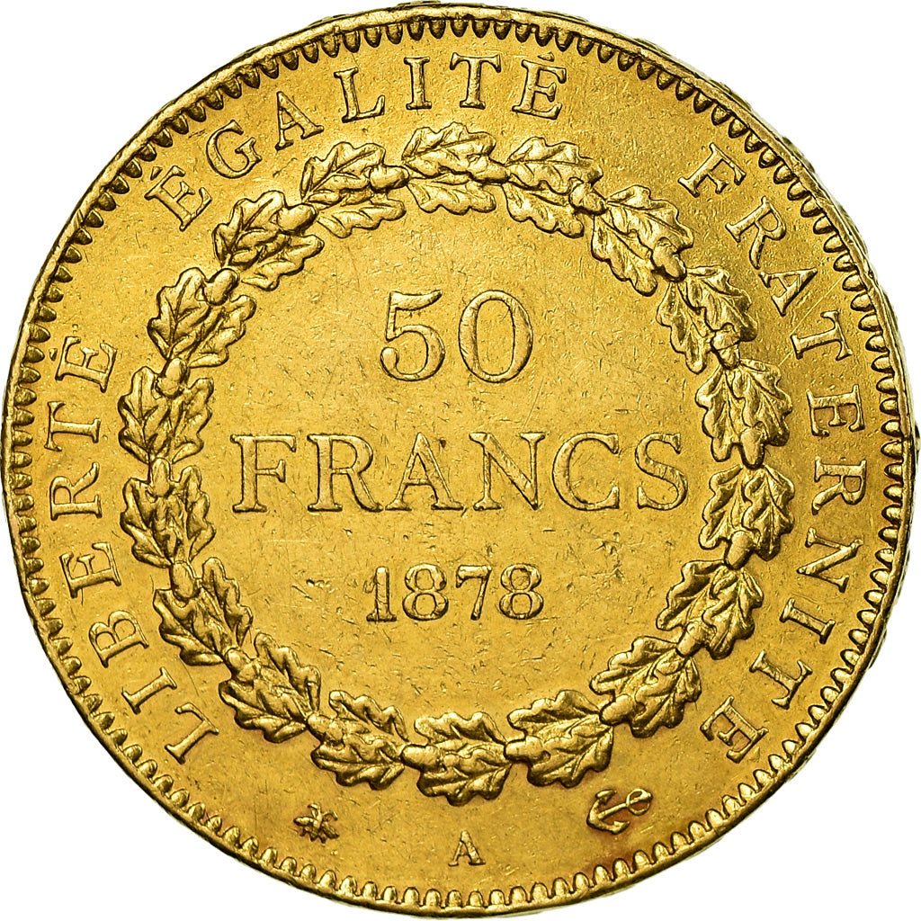 Coin, France, Génie, 50 Francs, 1878, Paris, AU(55-58), Gold, Gadoury:1113