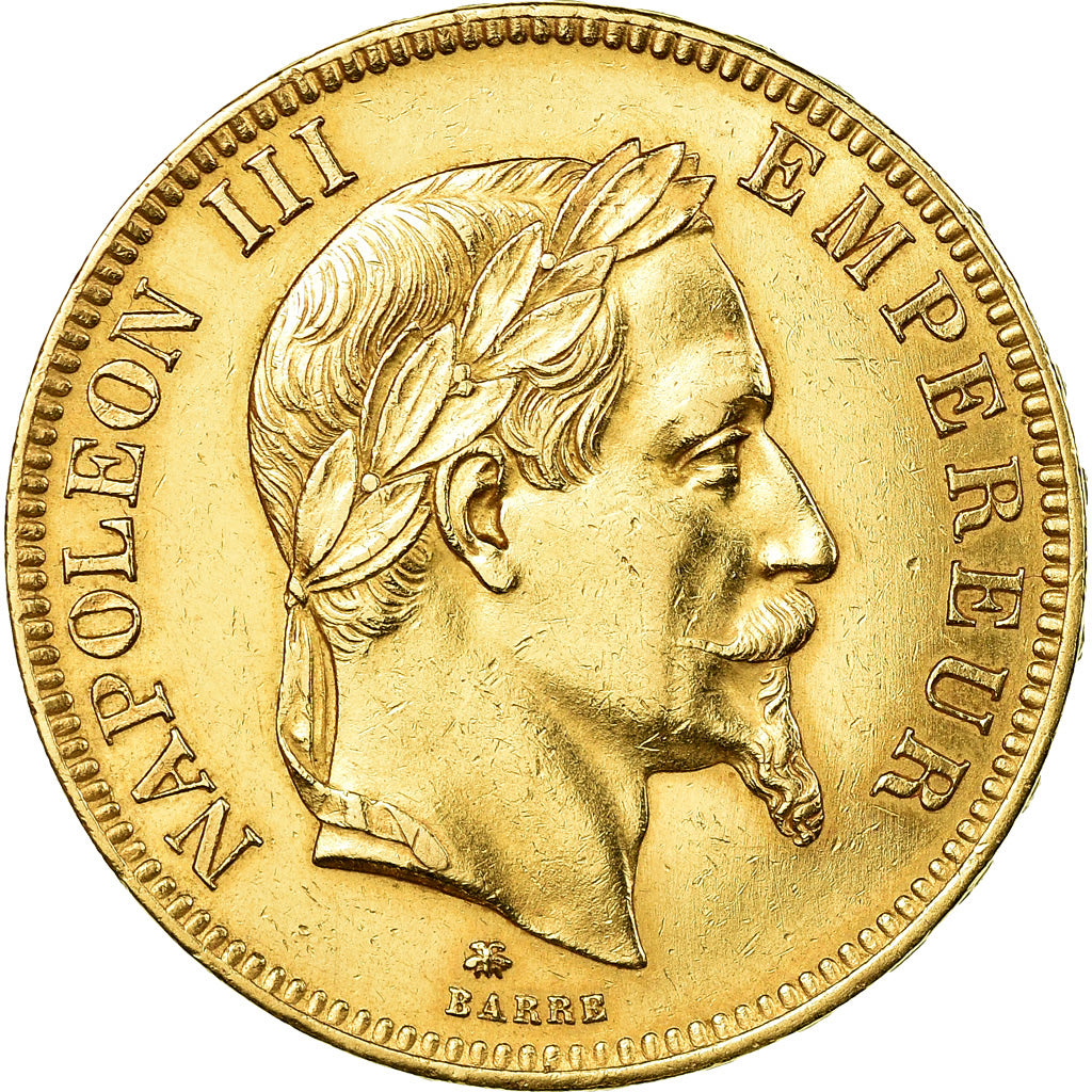 Coin, France, Napoleon III, 100 Francs, 1862, Paris, AU(55-58), Gold