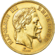 Coin, France, Napoleon III, 100 Francs, 1862, Paris, AU(55-58), Gold