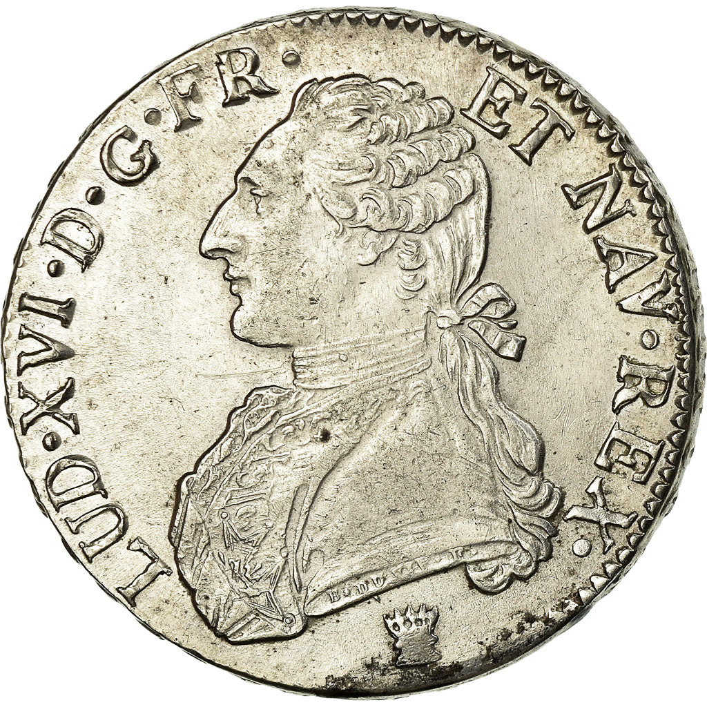 Münze, Frankreich, Louis XVI, Ecu, 1791, Limoges, SS+, Silber, Gadoury:356