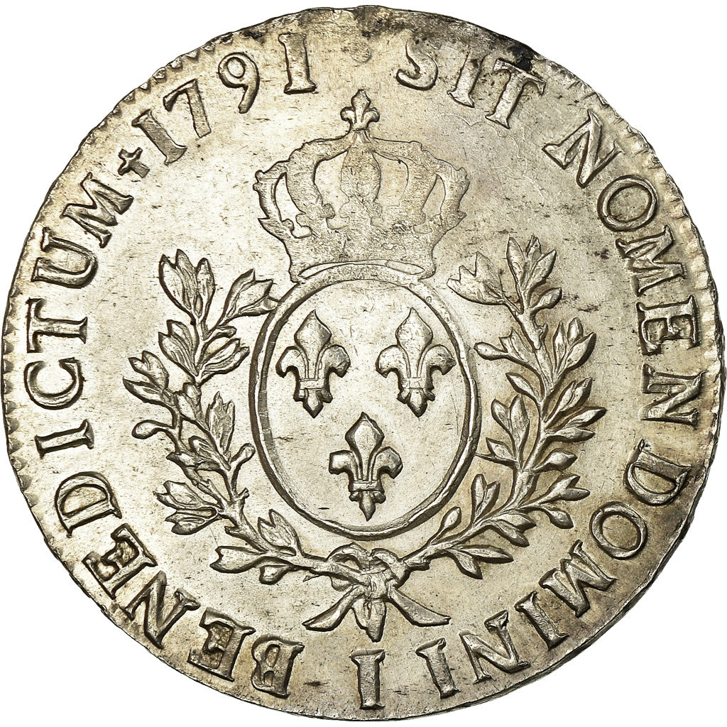 Münze, Frankreich, Louis XVI, Ecu, 1791, Limoges, SS+, Silber, Gadoury:356