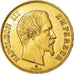 Moneda, Francia, Napoleon III, 100 Francs, 1855, Strasbourg, MBC+, Oro