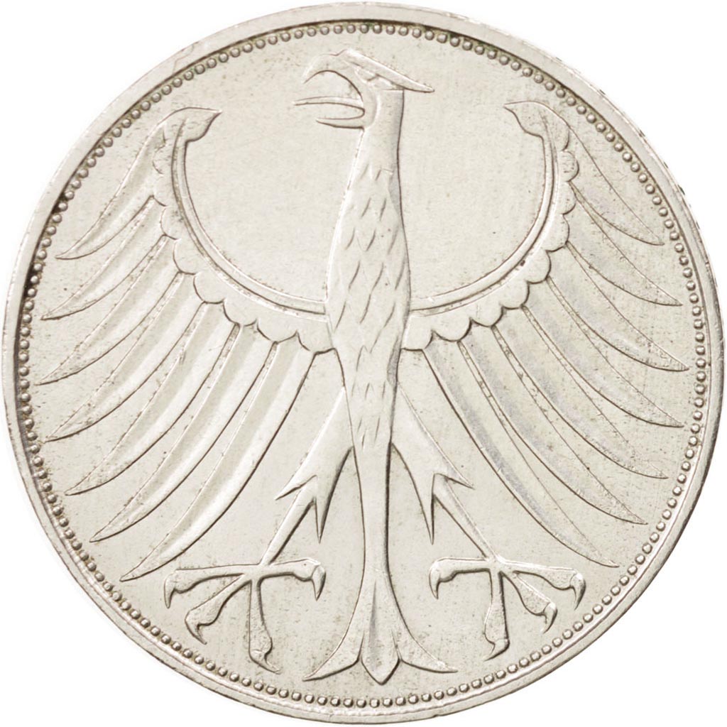 GERMANY - FEDERAL REPUBLIC, 5 Mark, 1973, Hamburg, AU(50-53), Silver, KM:112.1