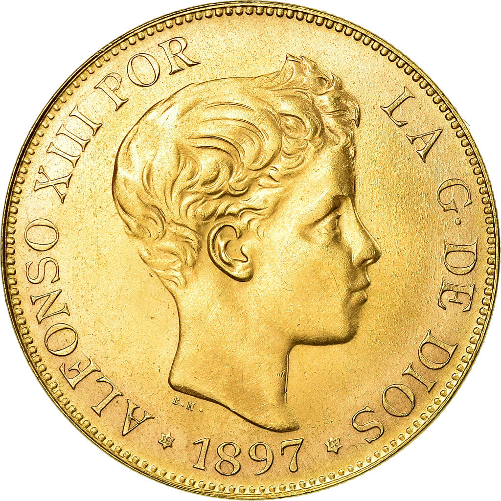 Coin, Spain, Alfonso XIII, 100 Pesetas, 1962, MS(63), Red Gold, KM:708