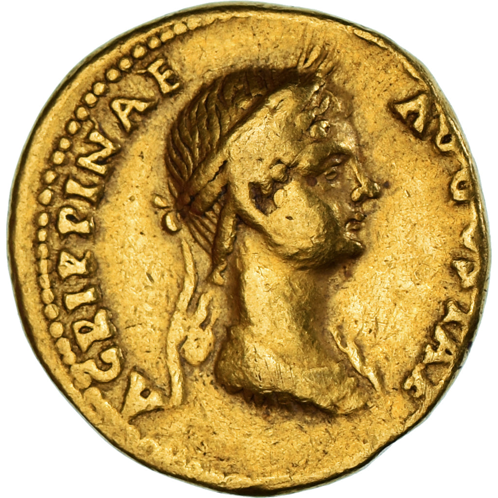 Moneda, Claudius and Agrippina, Aureus, 50-54, Rome, MBC, Oro, RIC:I-80