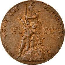 France, Token, Ligue des Patriotes, History, 1882, Mercié, AU(50-53), Bronze