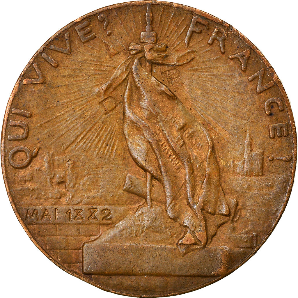 France, Token, Ligue des Patriotes, History, 1882, Mercié, AU(50-53), Bronze