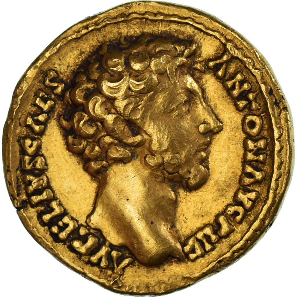 Coin, Marcus Aurelius, Aureus, 156-157, Rome, AU(50-53), Gold, RIC:III-469A