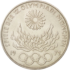 République fédérale allemande, 10 Mark, 1972, Munich, SUP, Argent, KM:135