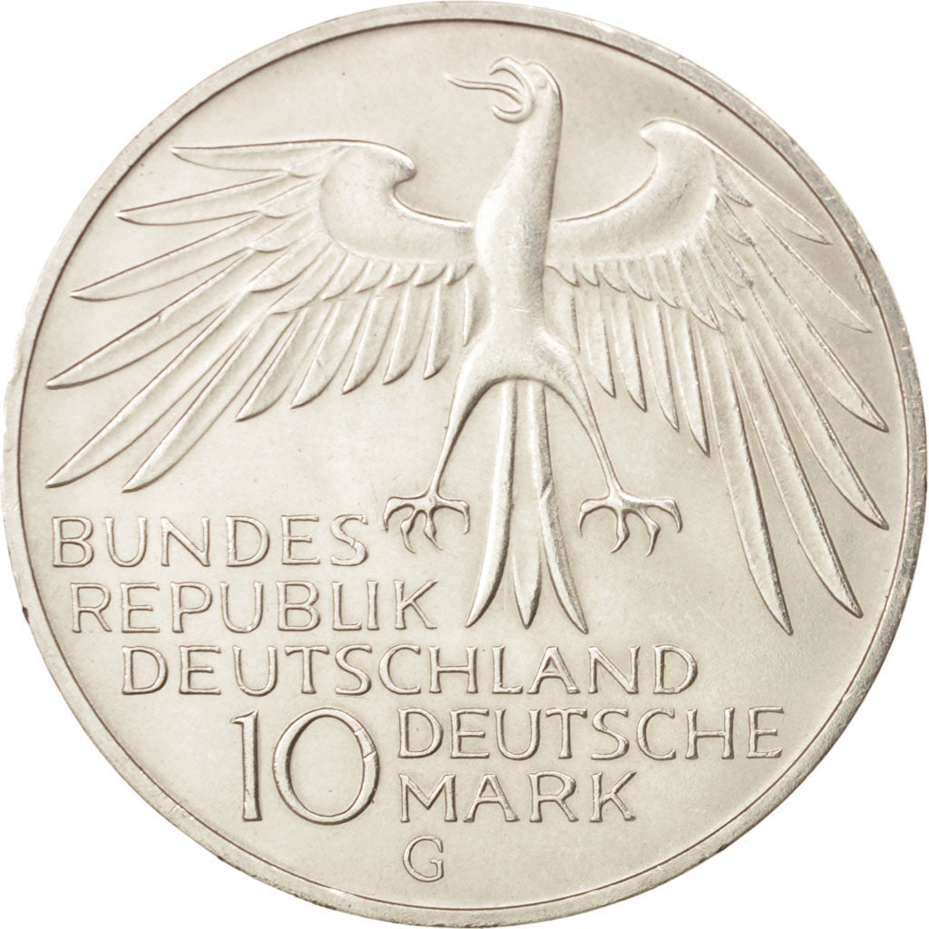 Moneta, GERMANIA - REPUBBLICA FEDERALE, 10 Mark, 1972, Karlsruhe, SPL-, Argento