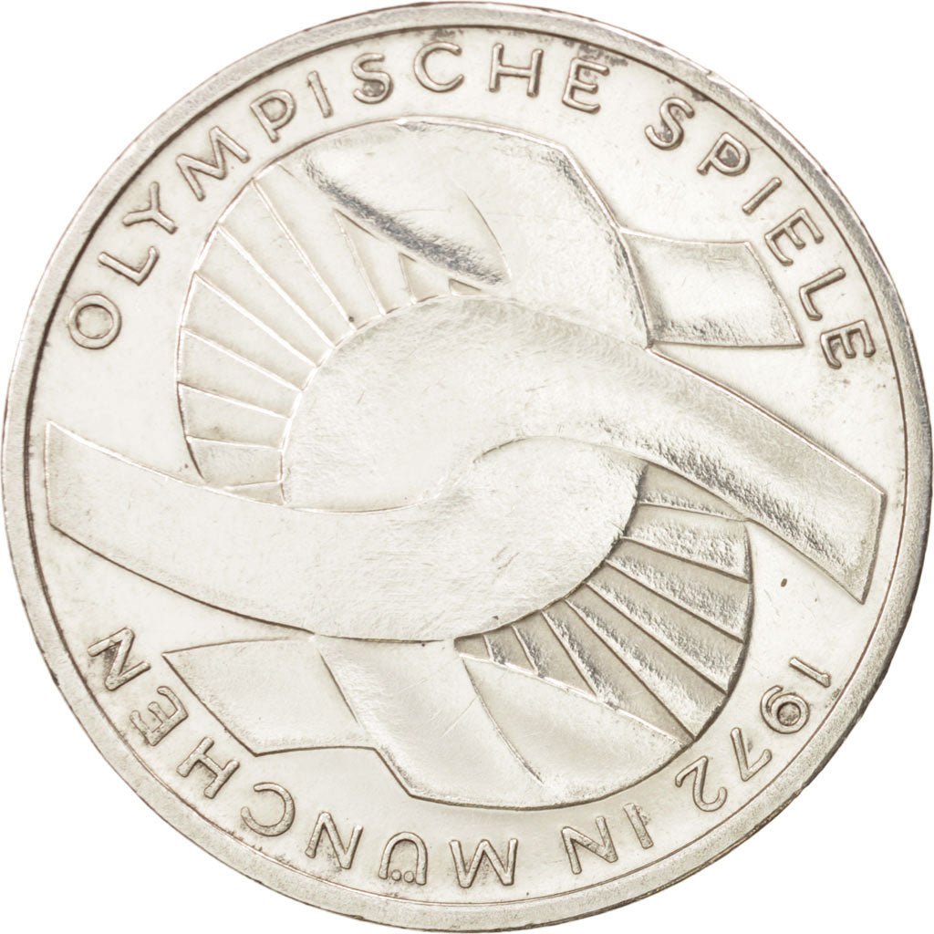 Moneta, GERMANIA - REPUBBLICA FEDERALE, 10 Mark, 1972, Stuttgart, SPL-, Argento