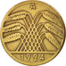 GERMANIA, REPUBBLICA DI WEIMAR, 10 Rentenpfennig, 1924, Berlin, BB, Alluminio...