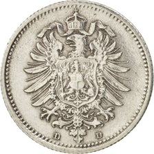 GERMANY - EMPIRE, Wilhelm I, 20 Pfennig, 1876, Munich, AU(50-53), Silber, KM:5