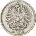 GERMANY - EMPIRE, Wilhelm I, 20 Pfennig, 1876, Munich, AU(50-53), Silber, KM:5