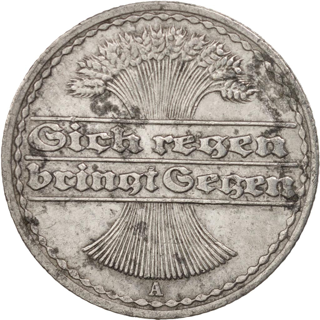 Allemagne, République de Weimar, 50 Pfennig, 1920, Berlin, TB, Aluminium, KM:27