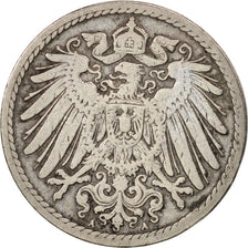 Moneta, GERMANIA - IMPERO, Wilhelm II, 5 Pfennig, 1898, Berlin, BB, Rame-nichel