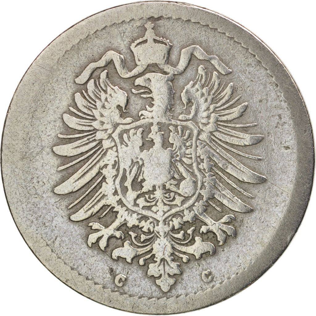 Münze, GERMANY - EMPIRE, Wilhelm I, 5 Pfennig, 1875, Frankfurt, S+