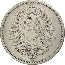 GERMANY - EMPIRE, Wilhelm I, Mark, 1881, Berlin, VF(20-25), Silber, KM:7