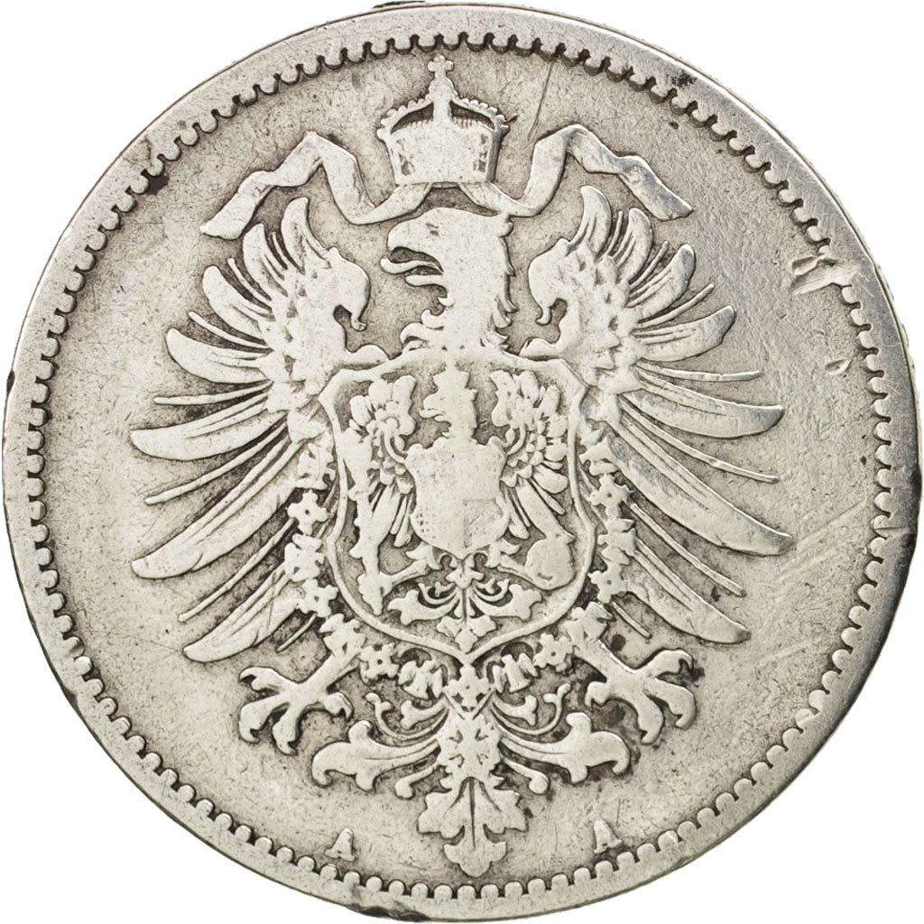 GERMANY - EMPIRE, Wilhelm I, Mark, 1887, Berlin, VF(20-25), Silver, KM:7