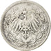 GERMANY - EMPIRE, 1/2 Mark, 1907, Berlin, EF(40-45), Silver, KM:17