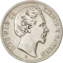 Deutsch Staaten, BAVARIA, Ludwig II, 2 Mark, 1876, Munich, EF(40-45), KM:903