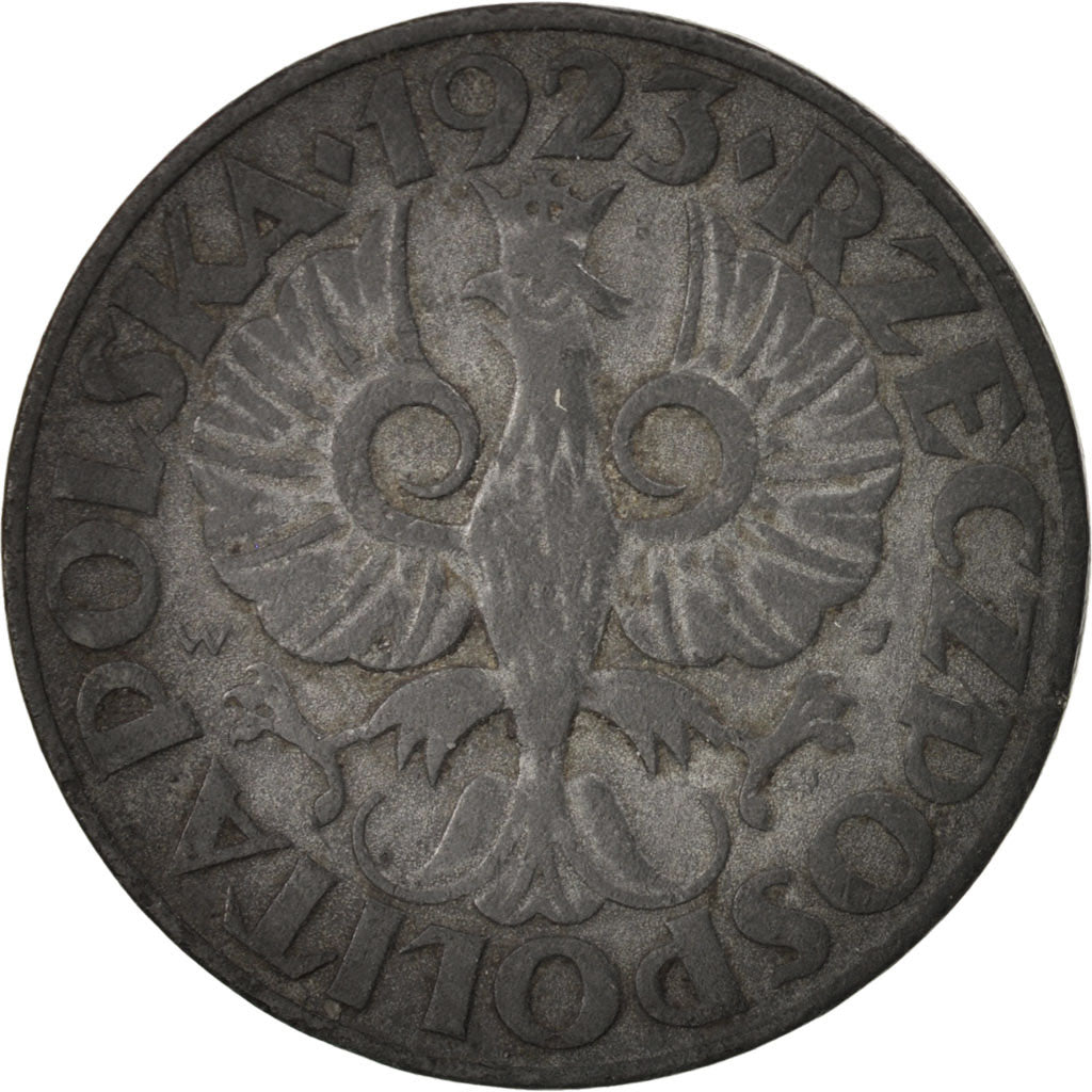 Poland, 20 Groszy, 1923, Warsaw, EF(40-45), Zinc, KM:37