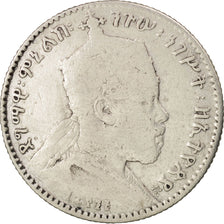 Éthiopie, Menelik II, Gersh, 1903, Paris, B+, Argent, KM:12