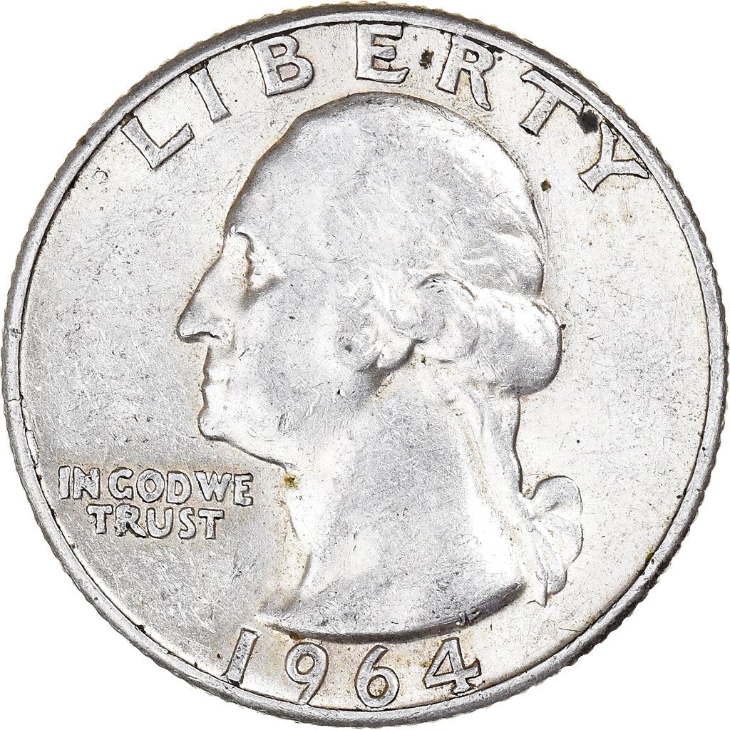Coin, United States, Washington Quarter, Quarter, 1964, U.S. Mint, Philadelphia