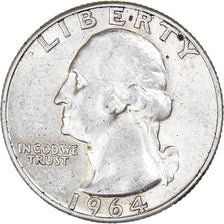 Coin, United States, Washington Quarter, Quarter, 1964, U.S. Mint, Philadelphia