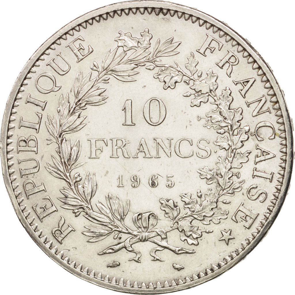 Munten, Frankrijk, Hercule, 10 Francs, 1965, Paris, PR, Zilver, KM:932