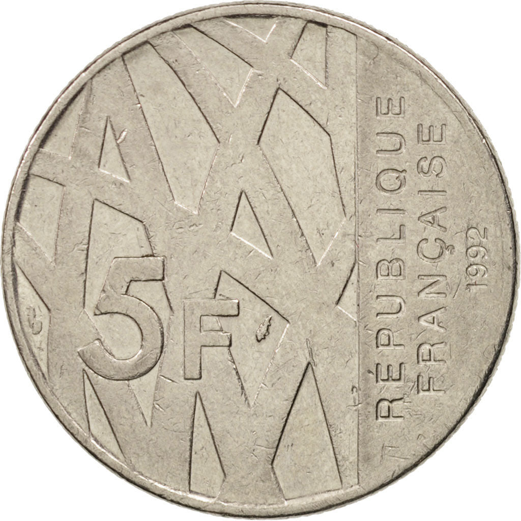 Coin, France, Mendès France, 5 Francs, 1992, Paris, EF(40-45), Nickel, KM:1006