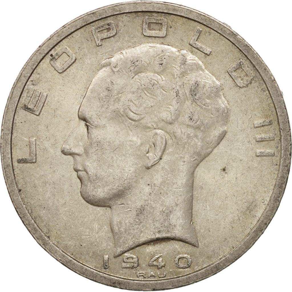 Belgique, 50 Francs, 50 Frank, 1940, TTB+, Argent, KM:122.1