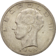 Belgique, 50 Francs, 50 Frank, 1940, TTB+, Argent, KM:122.1