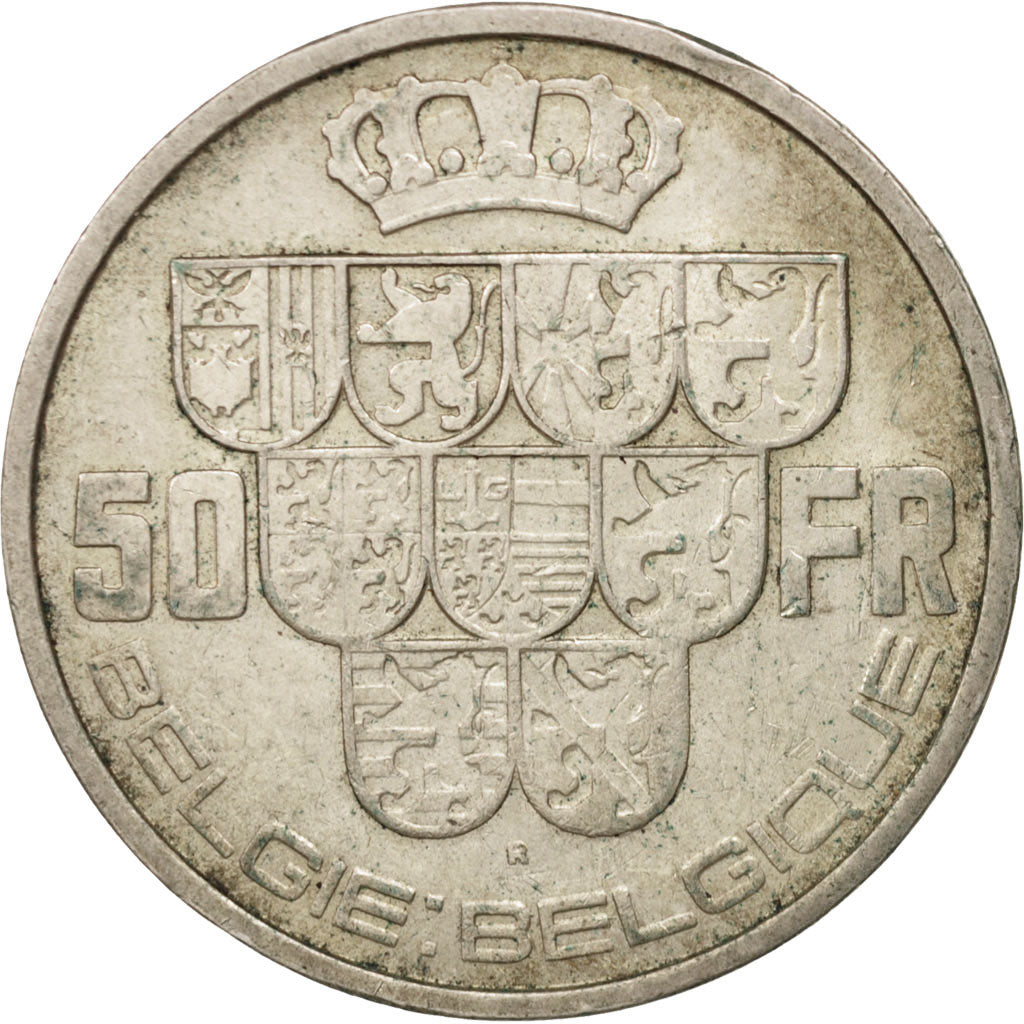 Monnaie, Belgique, 50 Francs, 50 Frank, 1939, TTB, Argent, KM:122.1