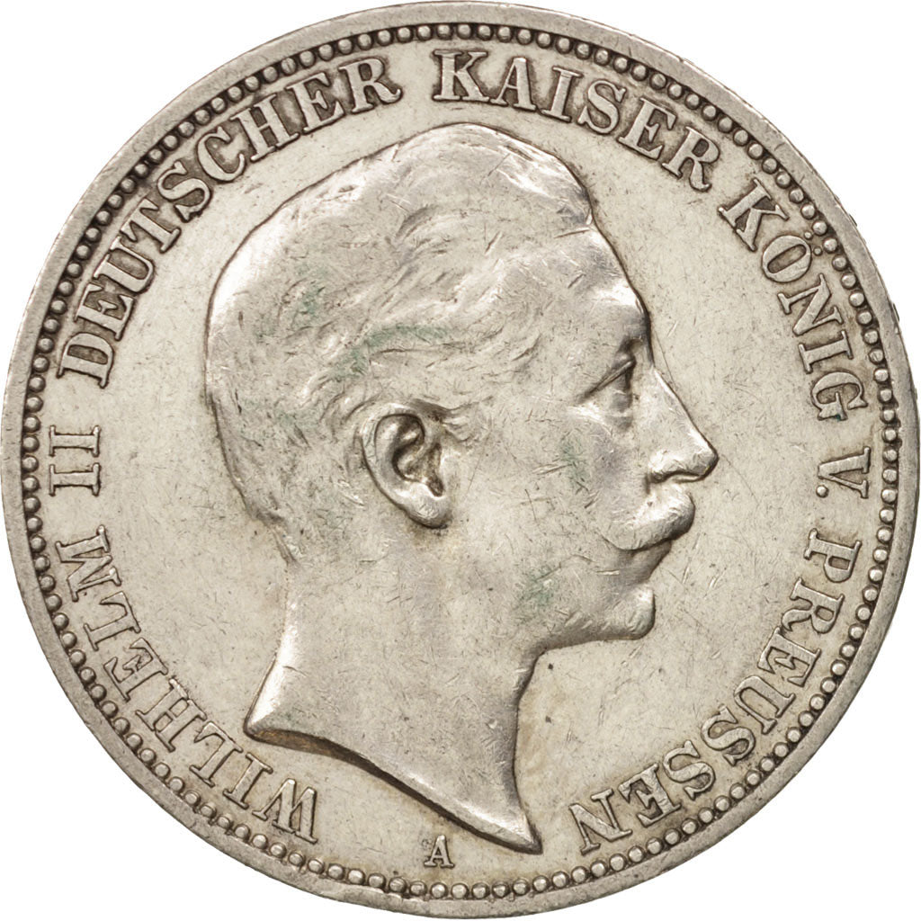 German States, PRUSSIA, Wilhelm II, 3 Mark, 1911, Berlin, EF(40-45), KM:527