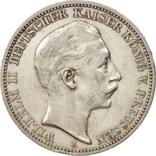 German States, PRUSSIA, Wilhelm II, 3 Mark, 1911, Berlin, EF(40-45), KM:527