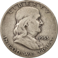 Stati Uniti, Franklin Half Dollar, Half Dollar, 1953, U.S. Mint, Denver, BB,...