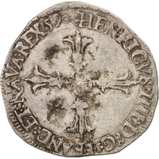 Francia, Henri IV, 1/4 Ecu, 1590, Bordeaux, BB, Argento, Sombart:4686
