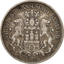Stati tedeschi, HAMBURG, 2 Mark, 1904, Hamburg, BB, Argento, KM:612