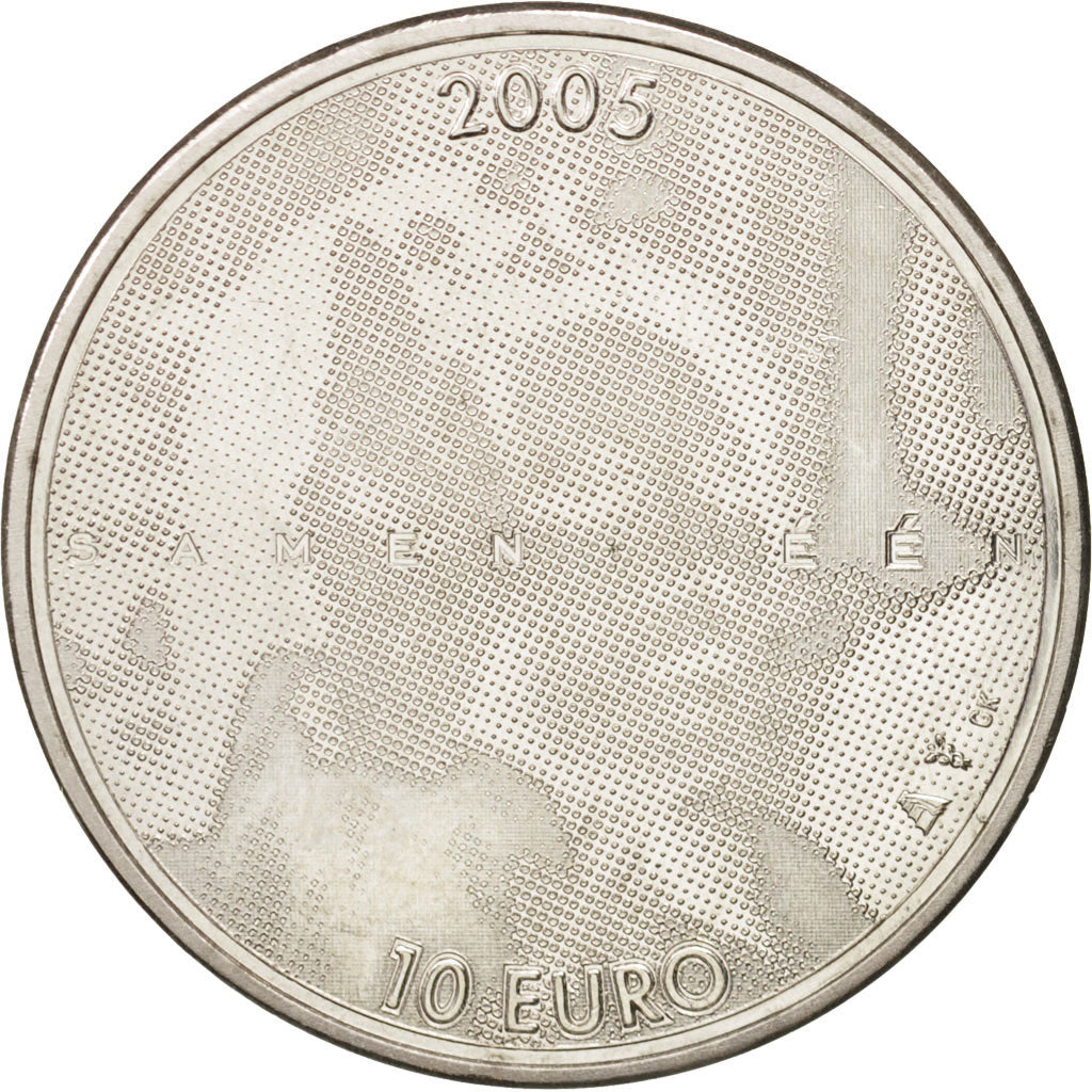 Netherlands, 10 Euro, 2005, MS(63), Silver, KM:261