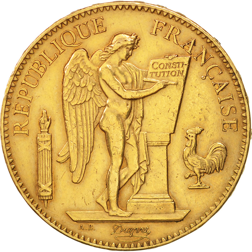 France, Génie, 100 Francs, 1900, Paris, EF(40-45), Gold, KM:832