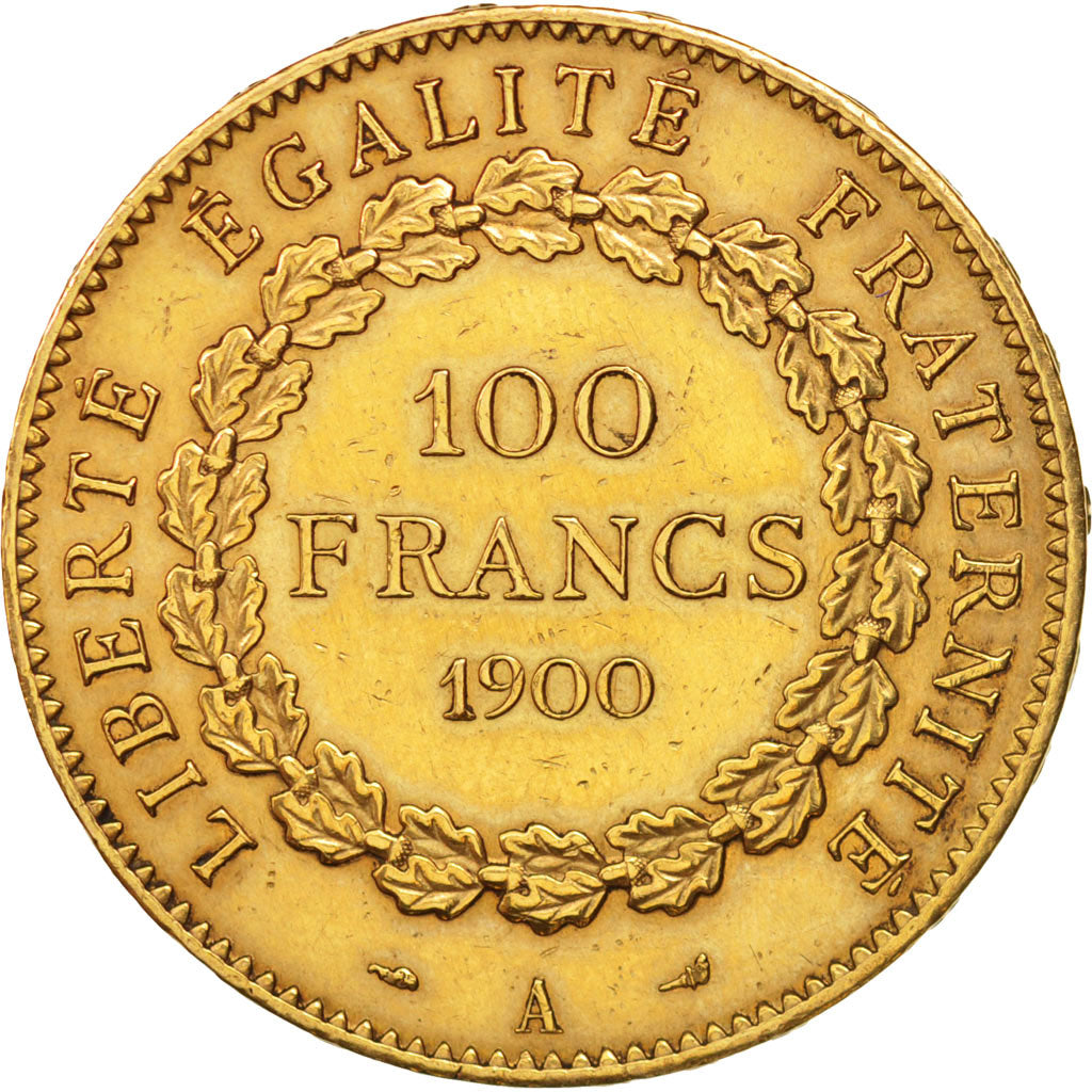 France, Génie, 100 Francs, 1900, Paris, EF(40-45), Gold, KM:832